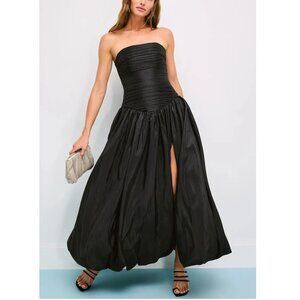 NWT$449 HUTCH GEORGINA STRAPLESS DRESS IN BLACK SIZE 8